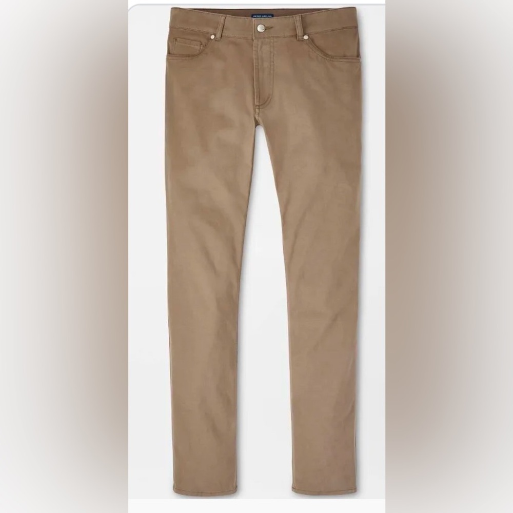 Peter Millar Delvin Twill Five-Pocket Pant in Rye Size 34